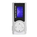 Portable Sports MP3, Mini Music Media Player Set, Digital MP3 Player, Audio Player, with LED Flashlight, Earphone and USB Cable, for Outdoor and Library(Silver)