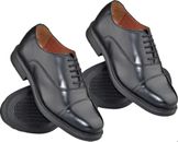 Mens Leather Smart Laceup Uniform Cadet Oxford Casual Formal Office Shoes Sizes