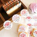 54 pcs/lot Hand made Flower Sticker Labels food Seals for Wedding party gift、*xd