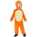 amscan 9918520 - Unisex Officially Licensed Pokémon Charmander Hooded Jumpsuit Kids Fancy Dress Costume Age: 10-12yrs