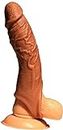 New Soft Reuse 12 Inch Realistic Sleeve Extender Sheath for Men Male Enhancement Extension Sleeve Flesh Color - 1 Pcs H1227Z (8.6 Inch Brown)