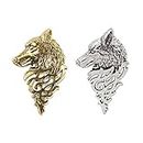 FURE Combo of Game of Thrones Stark Wolf Brooch for Men and Women