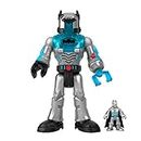 Imaginext DC Super Friends Batman Toy Insider & Exo Suit 12-Inch Robot with Lights Sounds & Figure for Ages 3+ Years, Defender Grey, HMK88