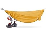 KAMMOK: Roo Double Hammock +Python 10' Bundle | Our Bestselling Hammock & Tree Friendly Straps | 100% Recycled Water Resistant Ripstop Fabric | Lifetime Adventure Grade Warranty, Sunflower Gold