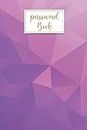 Password Book with Alphabetical tabs large print: password keeper logbook with alphabetized tabbed pages 6x9 / cute purple geometric website email ... log book and internet password organizer