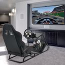 COCKPIT DRIVING SIMULATOR RACING SEAT GAMING CHAIR W/GEAR PEDALS MOUNT KIT
