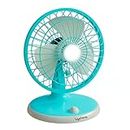 Lifelong 150mm Table Fan High Speed for Home with LED Light, Portable with 2500 RPM, Compact Electric Table Fan for Office Desk, Kitchen - 1 Year Manufacturer's Warranty (White, LLTF901)