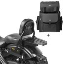 Sissy Bar+ sacoche arrière pour chopper / custombikes Custom 06-15 CSS noir