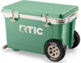 RTIC 52 Quart Ultra-Light Wheeled Hard Cooler Insulated Portable Ice Chest Box f