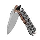 Kershaw Frontrunner Folding Pocket Knife, Futuristic, Durable EDC, D2 Blade Steel, KVT Opening Mechanism, Pocketclip