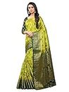 NEEAH Women's Banarasi Art Silk Saree With Unstitched Blouse Piece (ns-173-61-lemongreen_Lemon Green)