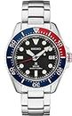 SEIKO PROSPEX Solar Diver's Blue and Red Bezel Stainless Steel Watch SNE591, Modern
