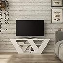 JV Home Pipralla Collection TV Stand Stylish Entertainment Unit | TV Cabinet for Living Room, Bedroom Suitable up to 50” (White)