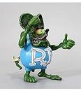 hotrodspirit - Rat Fink Figurine with Tail and Movable Foot Blue and Green