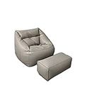AQQWWER Poltrona a Sacco Lazy Sofa Simple Living Room Furniture Leather Sofa Bedroom Stool Balcony Lounge Bean Bag Chair