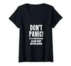 Femme Développeur PHP leader T-Shirt avec Col en V