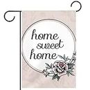 home sweet home flower Garden Flag 28x40 Inch,Small Yard Flags Double Sided Vertical Banner Outdoor Decoration