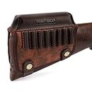 Tourbon Leather Buttstock Cheek Rest with Rifle Shell Holder - Right Handed (PU Leather)