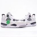 Herren Damen Air Jordan Retro 4 Military Schwarz White Turnschuhe Schuhe Sports#