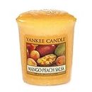 Yankee Candle Bougie Votive Parfum Mangue/Pêche Votive, Cire, Orange, 4.6 x 4.5 x 5.5 cm
