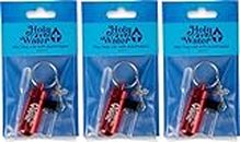 Catholic Holy Water Bottles with Eyedropper, Bulk Set of 3 Kits, Small Empty Glass Container Vial with Red Screw Top Metal Keychain Holder & Crucifix Cross Pendant, Botellas Para Agua Bendita