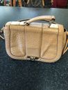DKNY Genuine Natural Leather Small Saddle Handbag Shoulder Bag Top Handle