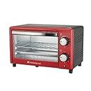 Wonderchef Oven Toaster Griller (OTG) Crimson Edge - 9 Litres - with Auto-shut Off, Heat-resistant Tempered Glass, Multi-stage Heat Selection, 2 Yrs Warranty, 650W, Red | Bake Grill Roast | Easy clean