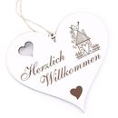 Welcome Sign - Birdhouse - Decorative Heart Wood