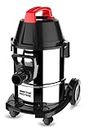 American MICRONIC- Wet & Dry Vacuum Cleaner, 21 Litre Stainless Steel with Blower & HEPA Filter, 1600 Watts Motor 28 KPa Suction with Washable dust Bag (Red/Black/Steel)-AMI-VCD21-1600WDx