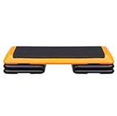 ZENY 43'' Exercise Aerobic Step Platform Adjustable Workout Step with 4 Stackable Risers, Aerobic Steppers for Exercise at Home Gym Cardio Strength & Training (Orange)
