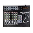 DaBeatz 6-Channel Stereo Echo DJ Sound Mixer for Parties, Stage Effects, Weddings, Diwali Giving Your Occasion an Impressive Output. (Black)