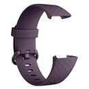 Tobfit Watch Strap Compatible with Fitbit Charge 4 / Fitbit Charge 3 (Watch Not Included), Removable Soft Belts for Charge 3/4 Wristband, Smartwatch Band for Men & Women (S,Dark Purple)