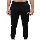 Nike M NSW Club Pant CF BB Pantalones de Deporte, Hombre, Black/Black/(White), S