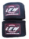 LEW Mexican Style Boxing 180" Spandex Elastic Hand & Wrist Support Hand Wraps/Black
