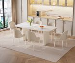 55.27"/63.14"/71.02" Dining Table Set For 4-8 Kitchen Room Tables Dinner Table