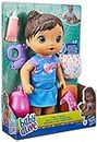 BABY ALIVE Change Play Baby Doll - Doll Drinks and Wets, Comes with Reusable Cloth Diaper, 12-Inch Doll for Girls, Toy for Girls Ages 3 Years and Up, Brown Hair