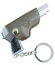 LA BELLEZA Stainless Steel Toy Gun Pistol Little Lil Toy Gun Keychain Hand Gun Accessories Men's Gift Keychain|Keyring for Christmas Day,New Years, Good Friday,Thanksgiving in a Gift Box
