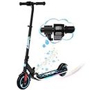 RCB Electric Scooter for Kids, 150W Motor - Max 9.3mph - Bluetooth Speaker - Colorful LED Lights - Foldable - LED Display,Kids E Scooter for Age 6-12