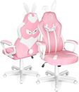 Pink Bunny Gaming Chair for Girls Teens Gamers (Pink) | Computer Ergonomic PC