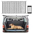 AEIMIAIDE Dog Car Barrier, Adjustable Dual Layer Pet Travel Safety Barrier Net with Bungee Cords and Hook, Easy to Install, Pet Travel Car Accessories for SUV Truck(120x90cm)