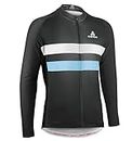 CEROTIPOLAR Standard Fit Men Spring Fall Long Sleeve Cycling Jersey,Fleece Bike Jersey
