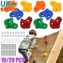 20x Kids Climbing Stones Bolt On Climbing Frame Wall Holds Rocks Grips Mix-color