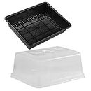 Sosoport 1 Set Seed Starter Tray Veggie Tray Plastic Plant Trays Greenhouse Grow Trays Sprouter Tray Germination Plate Seed Tray Nursery Starter Tray Cover Leaf Cuttings Combination Basin
