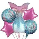 Propsicle Birthday Foil Mermaid Theme Birthday Decoration Balloon Green Pack of 5 Girl Birthday Party Supplies Item…