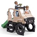 Step2 Safari Truck Climber Playset for Kids, Slide, Climbing Wall, Steering Wheel, and Binoculars, Toddlers Ages 2 –5 Years Old, Easy To Assemble, Kids Outdoor Playground for Backyard, Brown