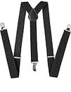 New Vastra Lok Men's Black Color Solid Suspender Belt (Free Size/Adjustable)
