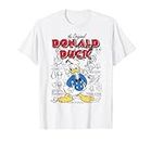 Disney Donald Duck Original Donald How To Draw Background Camiseta