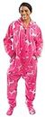 Forever Lazy Footed Adult Onesie - Pink Unicorn - L