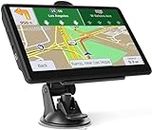 GPS Car Navigation,2023 *New Map 7-inch HD Touch Screen 256-8GB Navigation System with Voice Guidance and Speed warnings, Lifetime map Updates for 12/24V Cars