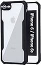 MOBILOVE Back Cover for iPhone 6 | iPhone 6s | Four Corner Hybrid Soft PC Anti Clear Gel TPU Bumper Case [Shock Proof] [Anti-Slip] [Scratch Resistant] (Black)